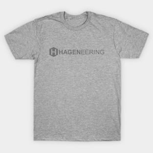 Hageneering Logo Shirt - Medium Gray Text T-Shirt